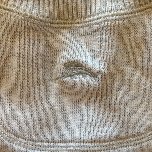 Tommy Bahama Men’s Large Coconut/Cream Half-Zip Sweater - Picture 8 of 8